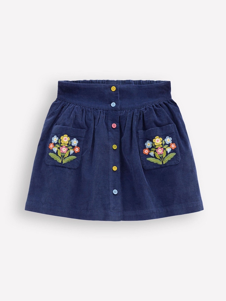 Boden Blue Button-through Mini Skirt - Image 1 of 3