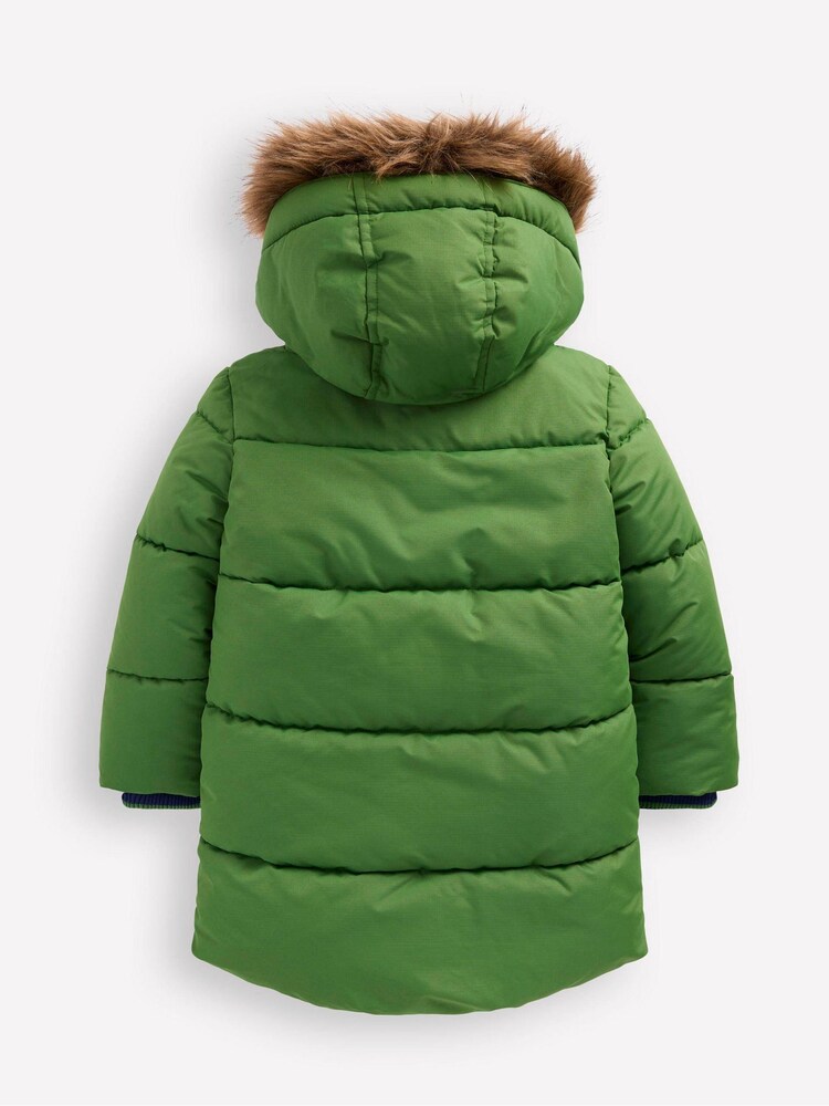 Boden Green Fleece Lined Padded Coat - Image 2 of 5 Boden Green Fleece Lined Padded Coat - Image 2 of 5