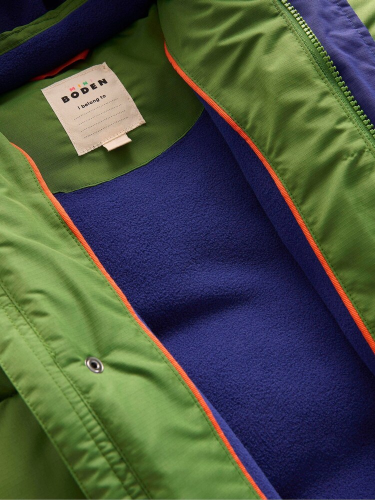 Boden Green Fleece Lined Padded Coat - Image 5 of 5