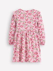 Boden Pink Posie Long Sleeve Jersey Dress - Image 2 of 3