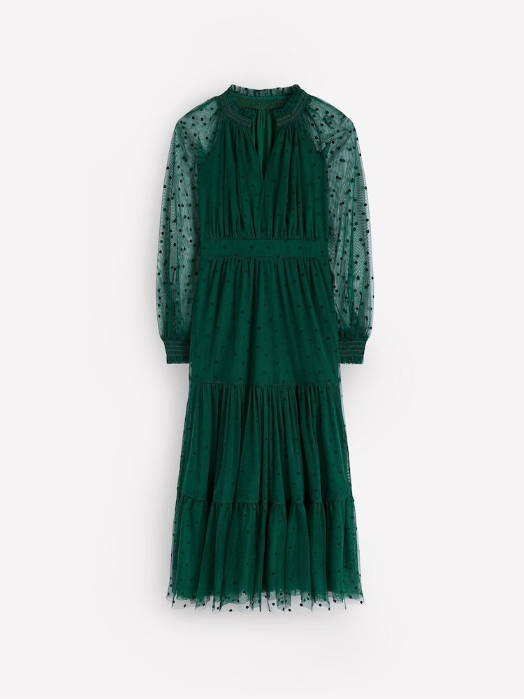 Boden Green Lucille Tulle Midi Dress - Image 5 of 5 Boden Green Lucille Tulle Midi Dress - Image 5 of 5