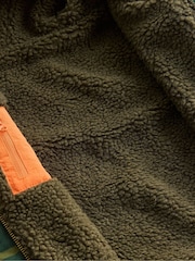Boden Green Reversible Borg Hoodie - Image 4 of 4