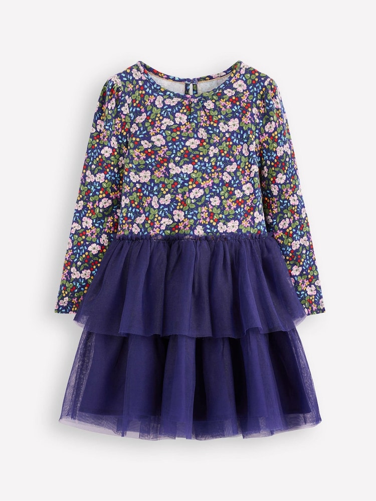 Boden Blue Tulle Mix Dress - Image 1 of 3