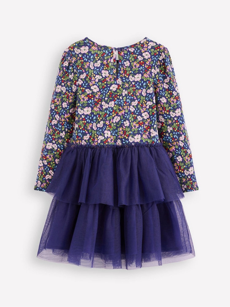 Boden Blue Tulle Mix Dress - Image 2 of 3