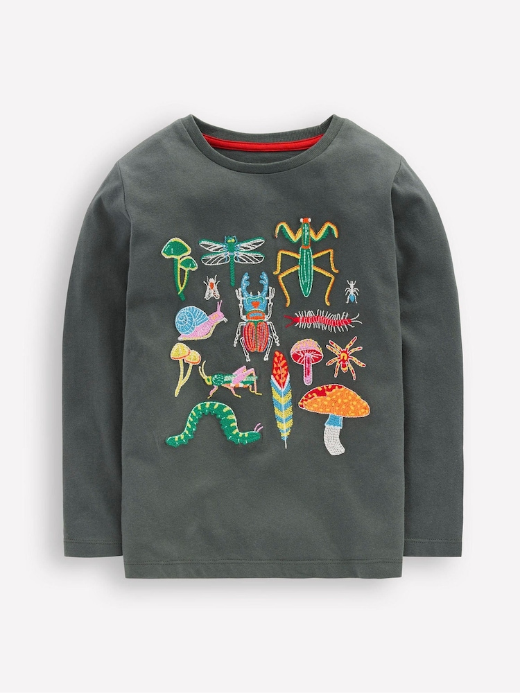 Boden Grey Glow Superstitch T-Shirt - Image 1 of 3 Boden Grey Glow Superstitch T-Shirt - Image 1 of 3