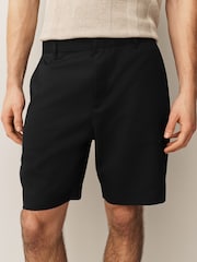 Black Regular Fit Plain Front Smart Shorts 2 Pack - Image 1 of 10