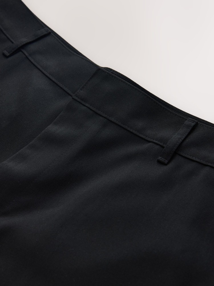 Black Regular Fit Plain Front Smart Shorts 2 Pack - Image 10 of 10