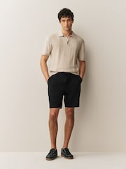 Black Regular Fit Plain Front Smart Shorts 2 Pack - Image 2 of 10