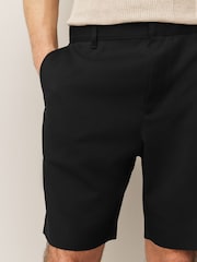 Black Regular Fit Plain Front Smart Shorts 2 Pack - Image 5 of 10