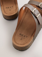 Brown Leather Two Buckle Sandals - Image 7 of 7