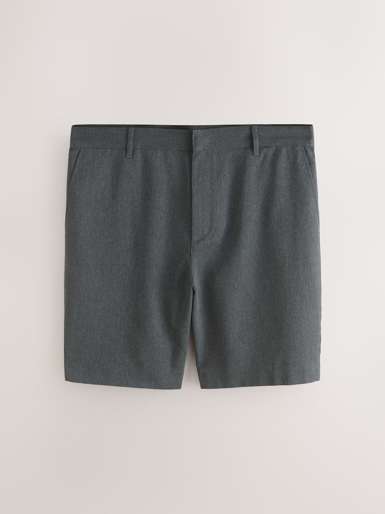 Grey Regular Fit Plain Front Smart Shorts 2 Pack - Image 2 of 10 Grey Regular Fit Plain Front Smart Shorts 2 Pack - Image 2 of 10