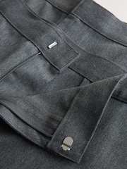 Grey Regular Fit Plain Front Smart Shorts 2 Pack - Image 6 of 10