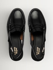 G.H.Bass Black Weejun Leather Penny Slingback Loafers - Image 4 of 6