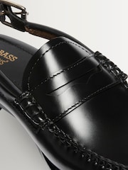 G.H.Bass Black Weejun Leather Penny Slingback Loafers - Image 6 of 6