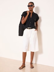 Lipsy Touch Of Linen Short Sleeve Shirt - სურათი 3 4-დან