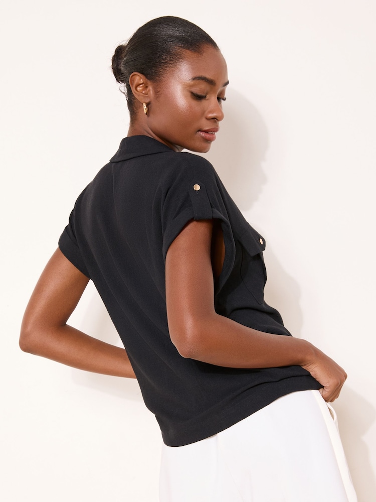 Lipsy Touch Of Linen Short Sleeve Shirt - სურათი 4 4-დან