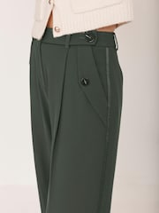 Mint Velvet Green Tailored Wide Trousers - Image 4 of 8