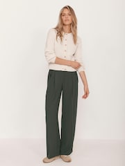Mint Velvet Green Tailored Wide Trousers - Image 5 of 8