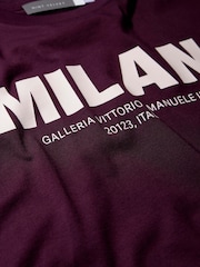 Mint Velvet Red Burgundy Cotton Graphic T-Shirt - Image 8 of 8