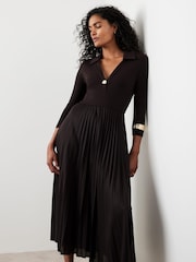 Mint Velvet Brown Jersey Midi Dress - Image 5 of 7