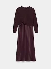 Mint Velvet Red Jumper Layered Slip Dress - Image 7 of 8