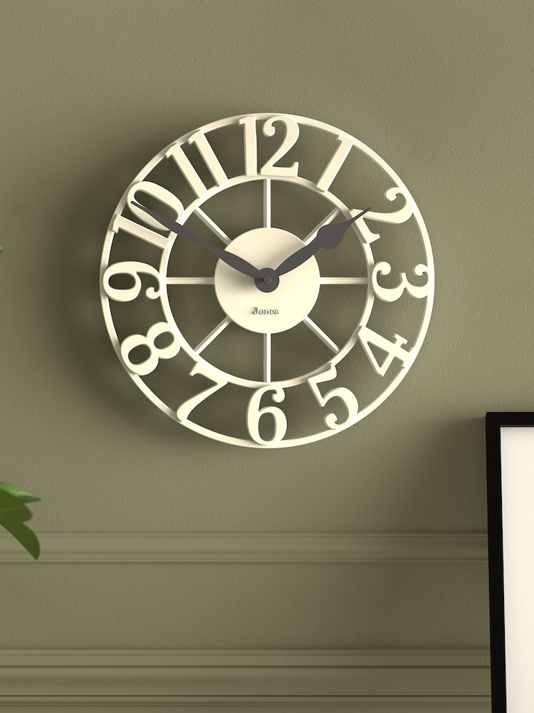 Jones Clocks Linen white Lighthouse Wall Clock 30cm - Image 1 of 4 Jones Clocks Linen white Lighthouse Wall Clock 30cm - Image 1 of 4