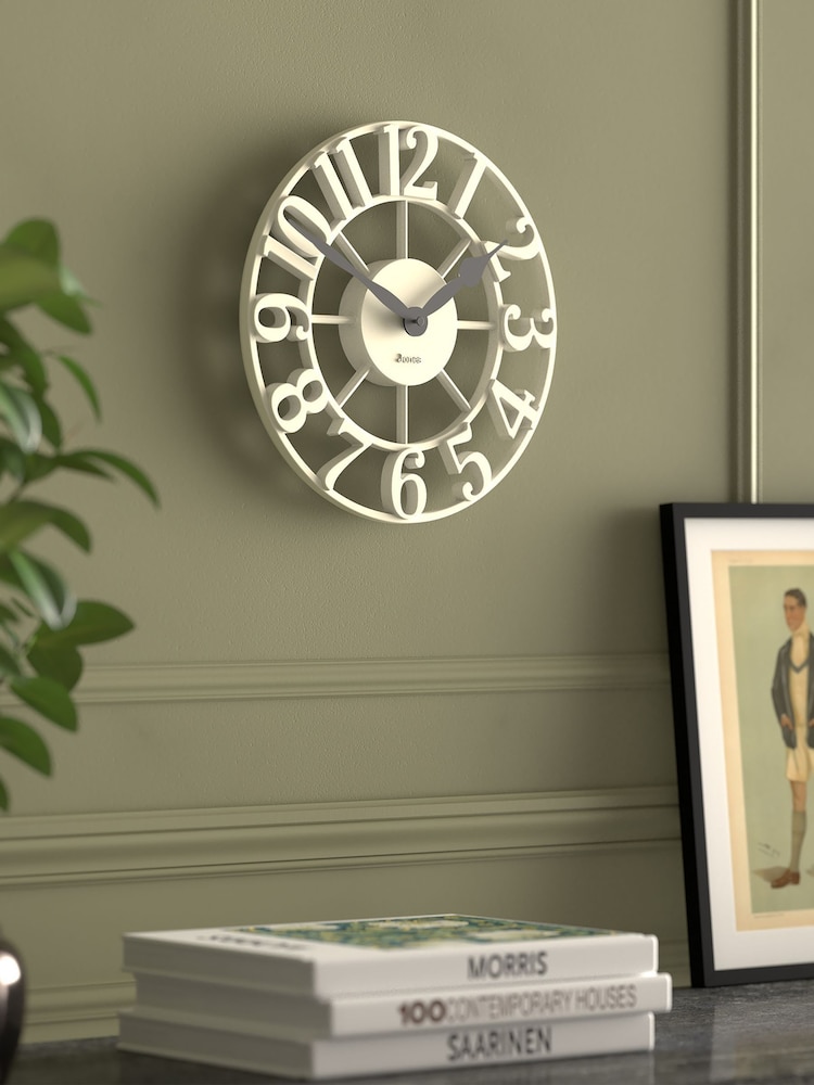 Jones Clocks Linen white Lighthouse Wall Clock 30cm - Image 2 of 4 Jones Clocks Linen white Lighthouse Wall Clock 30cm - Image 2 of 4