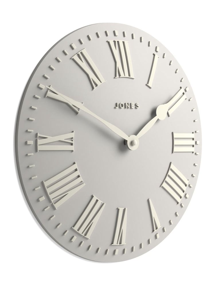 Jones Clocks Overcoat Grey Strand Convex Wall Clock 30cm - Image 4 of 4