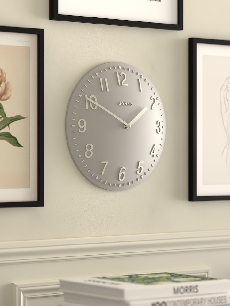 Jones Clocks Overcoay Grey Chilli Convex Wall Clock 30cm - Image 2 of 4 Jones Clocks Overcoay Grey Chilli Convex Wall Clock 30cm - Image 2 of 4