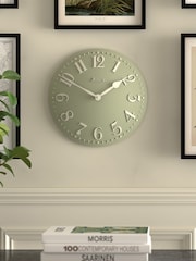 Jones Clocks Sage Green Betty Convex Wall Clock 30cm - Image 1 of 4