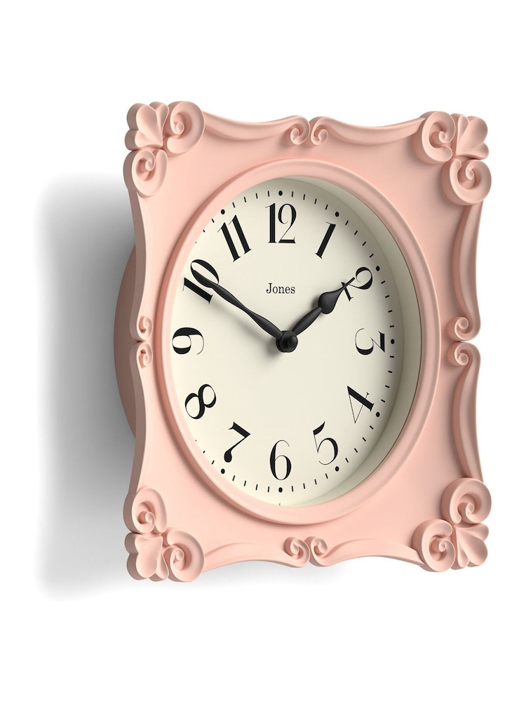 Jones Clocks Rose Pink Rialto Wall Clock 25cm - Image 4 of 4 Jones Clocks Rose Pink Rialto Wall Clock 25cm - Image 4 of 4