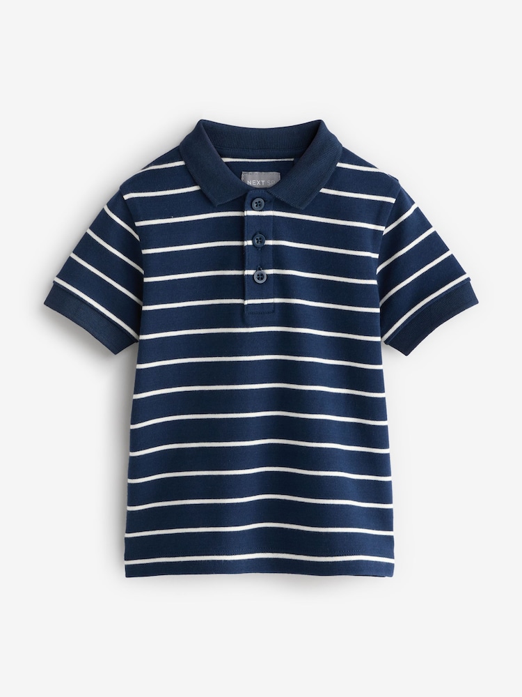 Navy Blue Stripe Polo Shirt - Image 1 of 1