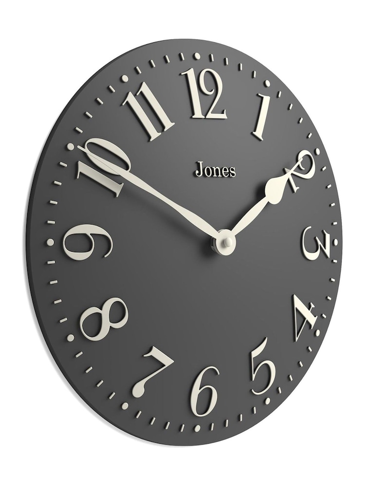 Jones Clocks Blizzard Grey Betty Convex Wall Clock 30cm - Image 4 of 4 Jones Clocks Blizzard Grey Betty Convex Wall Clock 30cm - Image 4 of 4