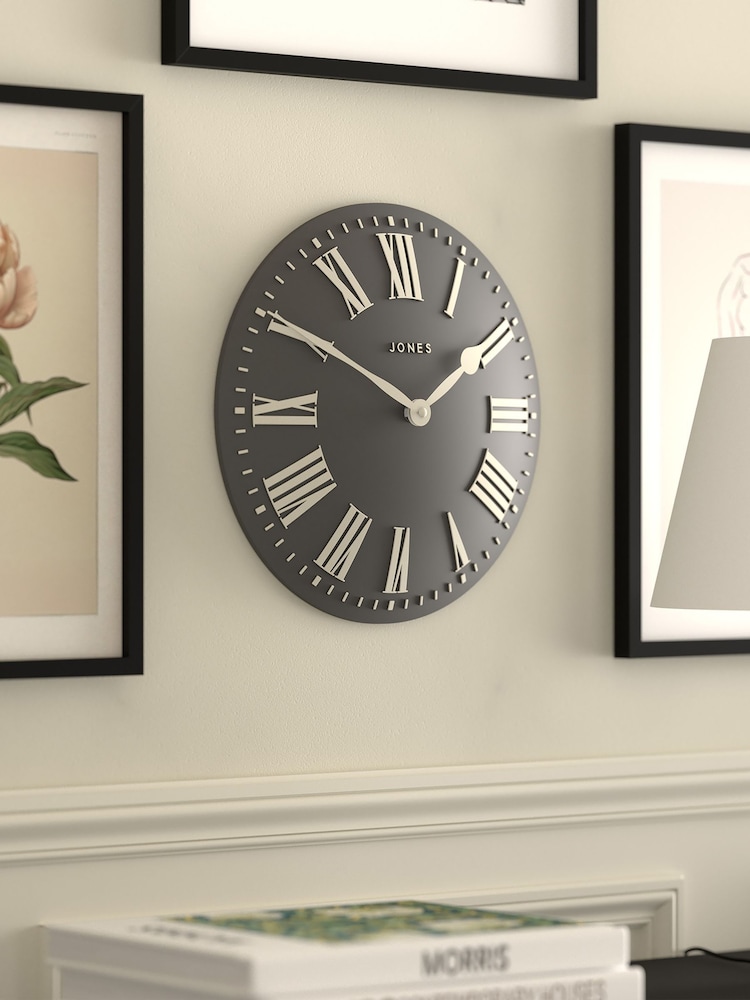 Jones Clocks Blizzard Grey Strand Convex Wall Clock 30cm - Image 2 of 4 Jones Clocks Blizzard Grey Strand Convex Wall Clock 30cm - Image 2 of 4