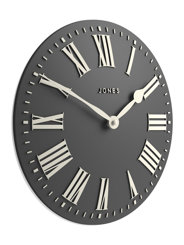 Jones Clocks Blizzard Grey Strand Convex Wall Clock 30cm - Image 4 of 4 Jones Clocks Blizzard Grey Strand Convex Wall Clock 30cm - Image 4 of 4