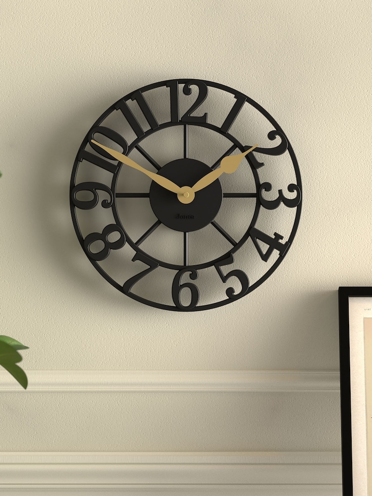 Jones Clocks Black Lighthouse Wall Clock 30cm - Image 1 of 4 Jones Clocks Black Lighthouse Wall Clock 30cm - Image 1 of 4