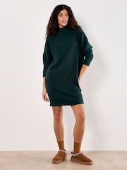 Apricot Green Thick Rib Cocoon Dress - Image 1 of 4