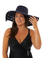 Seaspray Blue Cut Out Detail Sun Hat - Image 2 of 7