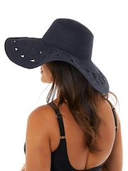 Seaspray Blue Cut Out Detail Sun Hat - Image 3 of 7