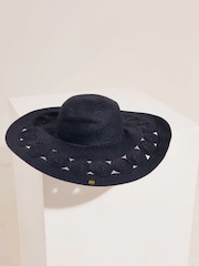 Seaspray Blue Cut Out Detail Sun Hat - Image 4 of 7