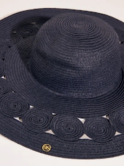 Seaspray Blue Cut Out Detail Sun Hat - Image 6 of 7