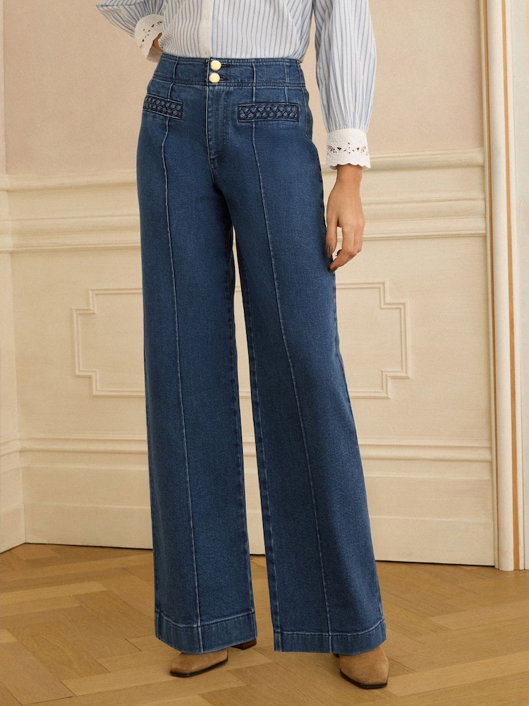 Love & Roses Dark Blue Jeans - Image 1 of 5