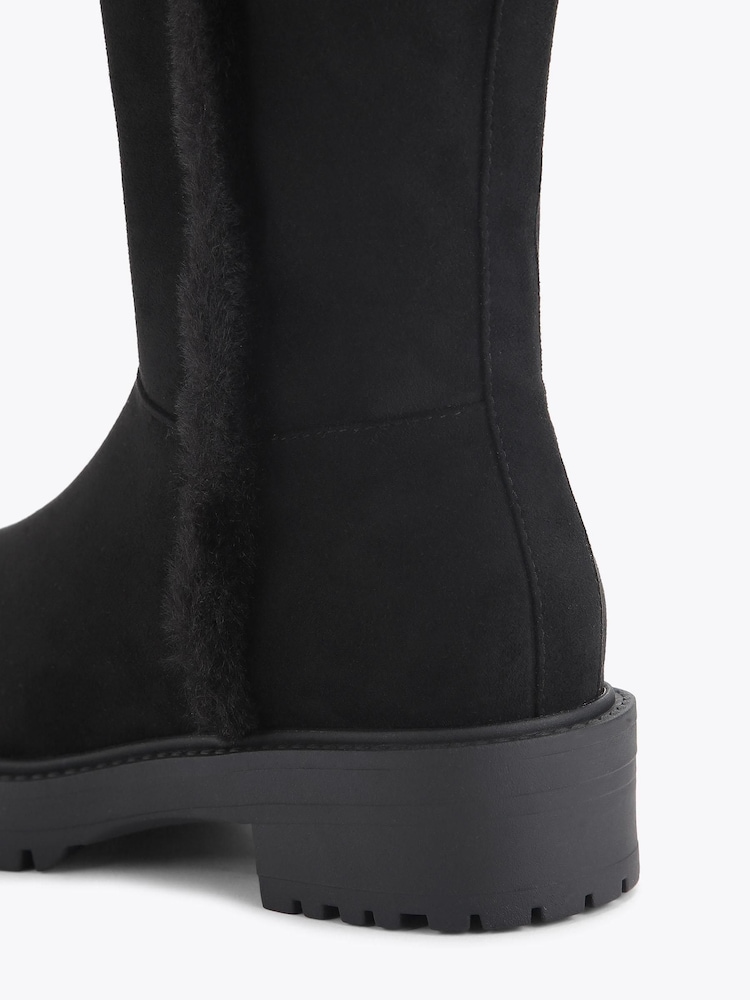 Carvela Black Cosy Long Boots - Image 5 of 5 Carvela Black Cosy Long Boots - Image 5 of 5