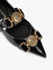 Kurt Geiger London Mansion Point Slip On Black Pumps - Image 4 of 4