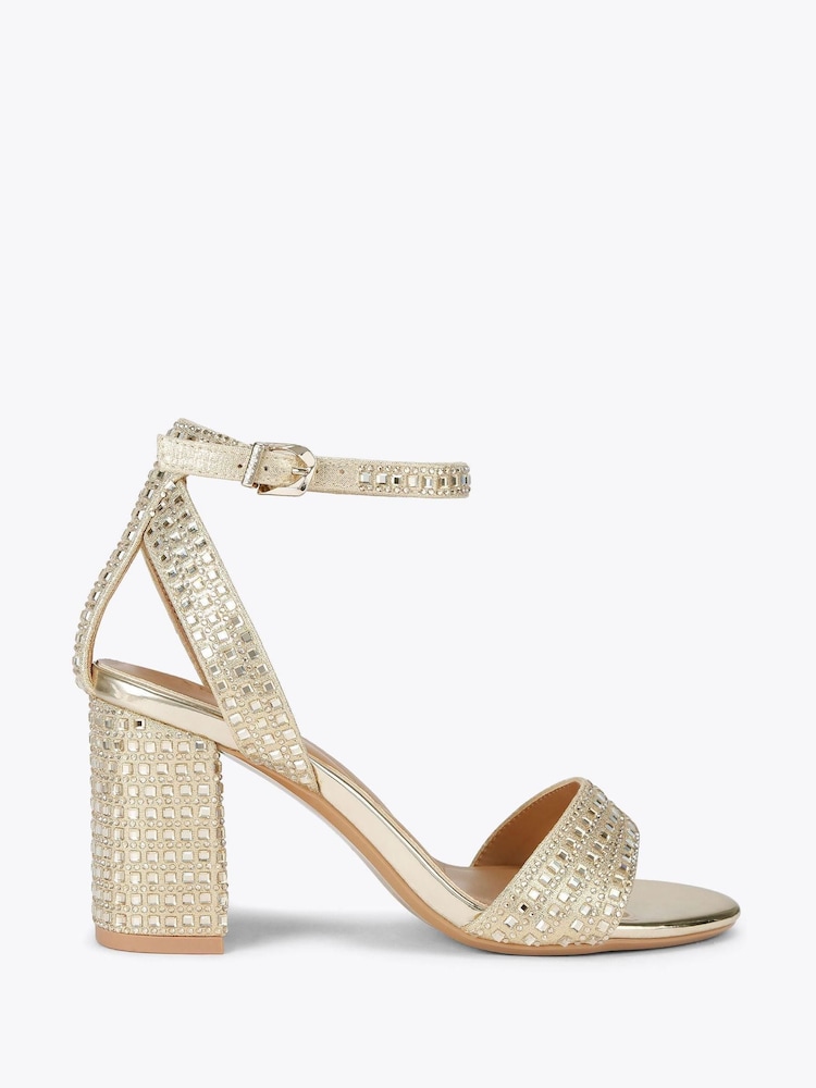 Dourado - Carvela Kianni Wide Fit Sandals - Imagem 1 de 4