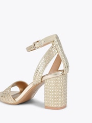 Dourado - Carvela Kianni Wide Fit Sandals - Imagem 3 de 4