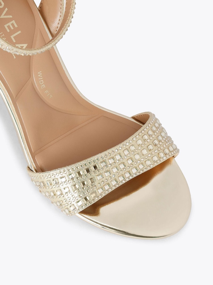 Dourado - Carvela Kianni Wide Fit Sandals - Imagem 4 de 4