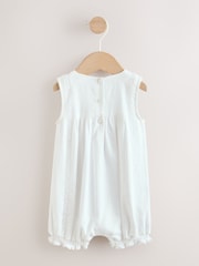 White Lace Woven Baby Romper (0mths-2yrs) - Image 2 of 8
