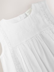 White Lace Woven Baby Romper (0mths-2yrs) - Image 4 of 8
