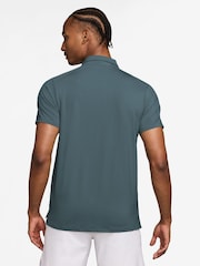 Nike Green Court Advantage Dri-FIT Tennis Polo Shirt - Image 2 of 3